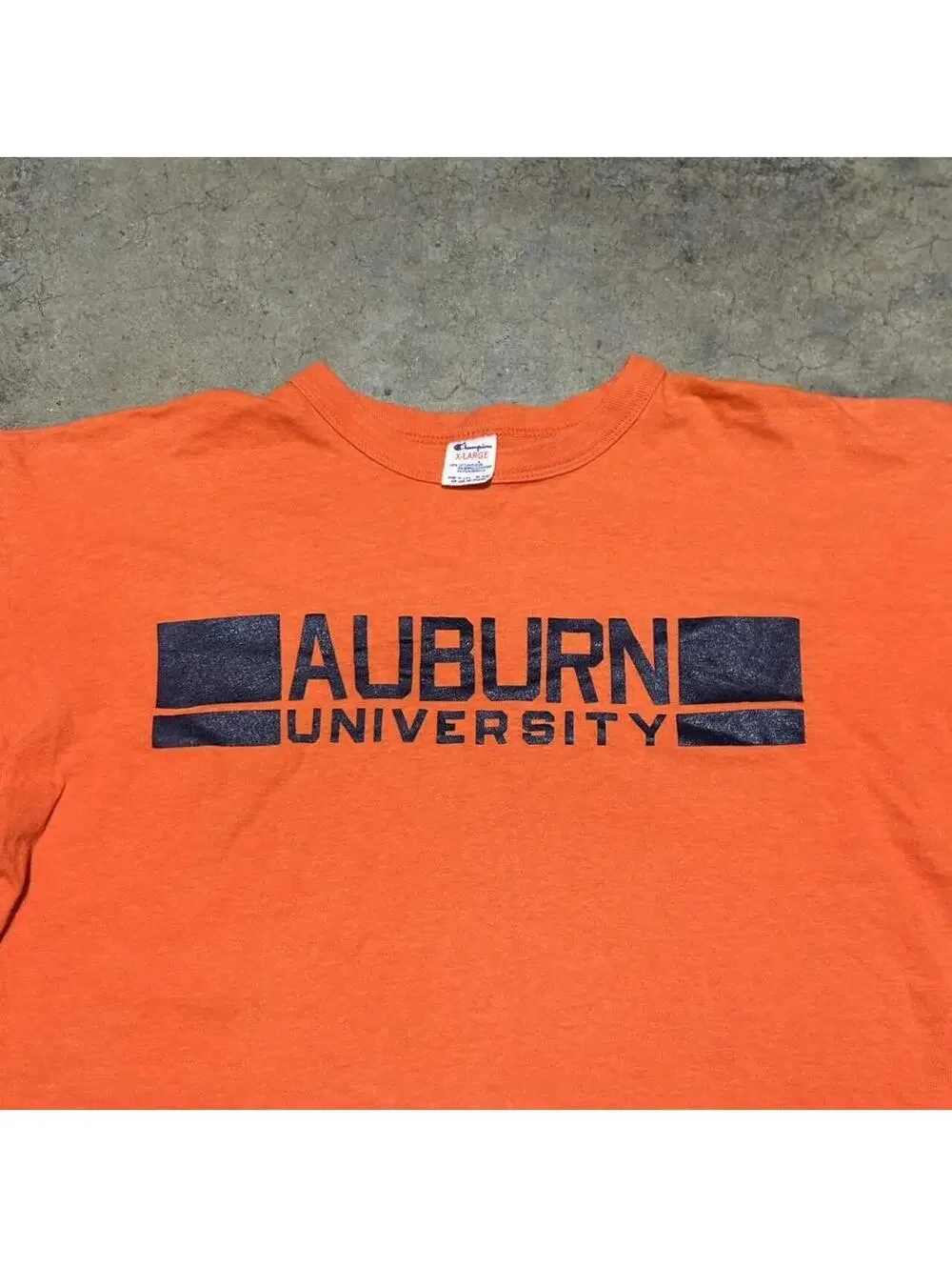 Vtg 70s/80s Auburn University orange Champion tee - Picture 2 of 4
